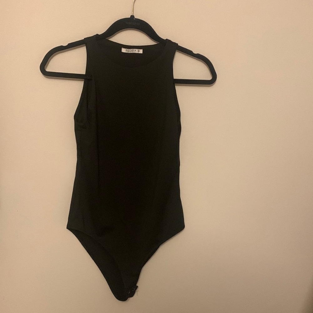 Black Sleeveless Bodysuit